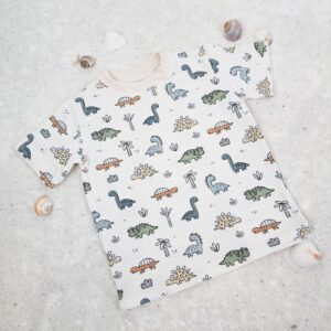 T shirt tricot met dessin korte mouw