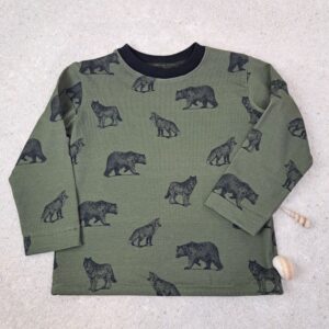 T shirt tricot met dessin lange mouw